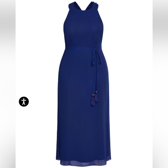 NWT CITY CHIC Halter Bliss Maxi Dress - Azure Blue - Picture 4 of 9